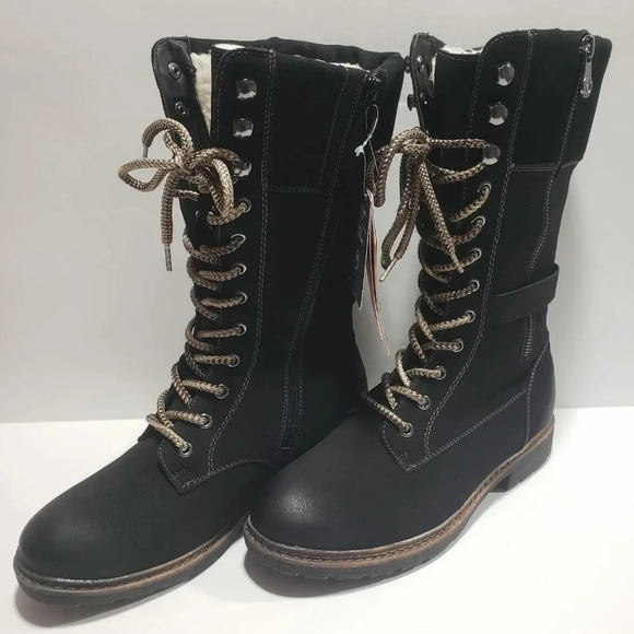 NWT Banff Trail Black Womans Boots Size 9 - Picture 2 of 9